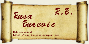 Rusa Burević vizit kartica